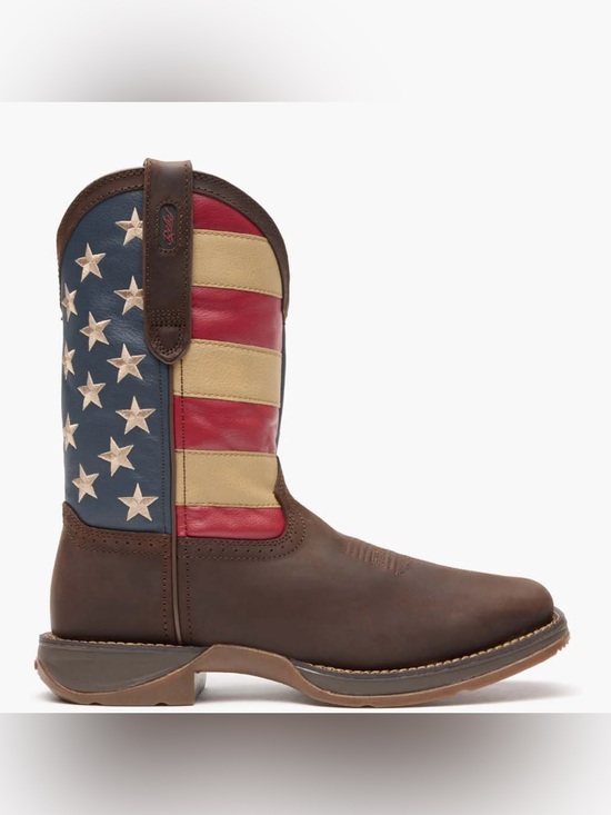 Durango Other - Durango Rebel American Flag Western Work Boots Men’s 10EE Brown Leather DB5554